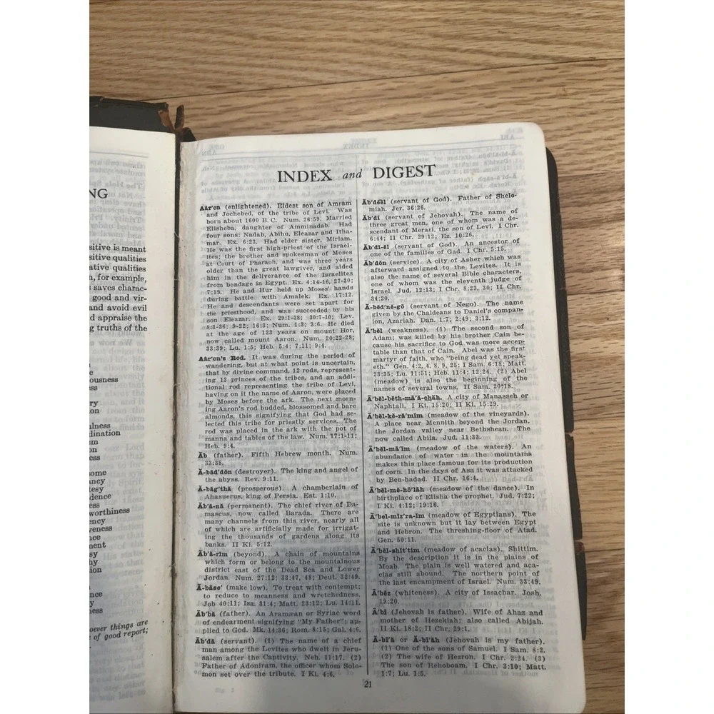 Holy Bible New Analytical‎ Indexed Edition Dickson 1931 King James Vtg Leather